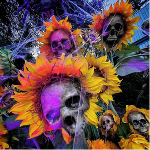 2021 Halloween Skull Sunflower