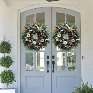 Autumn sale🎃White Pumpkins Ranunculus Wreath