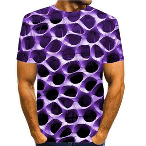 3D Graphic Printed Short Sleeve Shirts Leopard