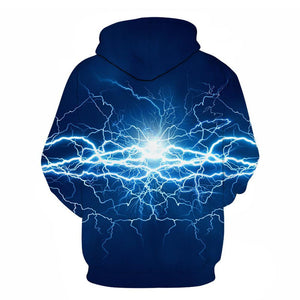 3D Graphic Printed Hoodies Thunder