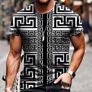 3D Graphic Printed Short Sleeve Shirts Otem