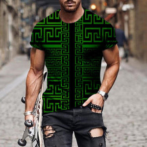 3D Graphic Printed Short Sleeve Shirts Otem