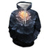 3D Graphic Printed Hoodies Flowers