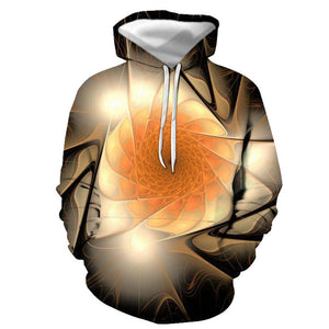 3D Graphic Printed Hoodies Sunlight