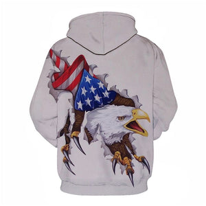 3D Graphic Printed Hoodies Eagle