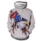 3D Graphic Printed Hoodies Eagle