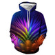 3D Graphic Printed Hoodies Colorful Leaves