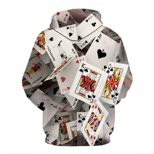 3D Graphic Printed Hoodies Poker