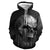 3D Graphic Printed Hoodies Gun And Skull
