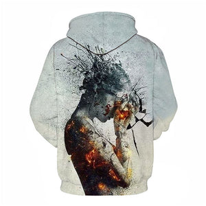 3D Graphic Printed Hoodies Woman