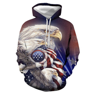 3D Graphic Printed Hoodies Eagle