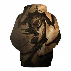 3D Graphic Printed Hoodies Dragon