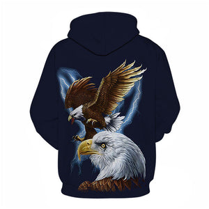 3D Graphic Printed Hoodies Eagle