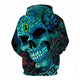 3D Graphic Printed Hoodies Skull