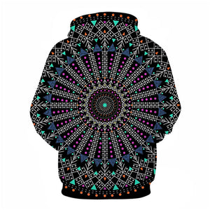 3D Graphic Printed Hoodies Kaleidoscope