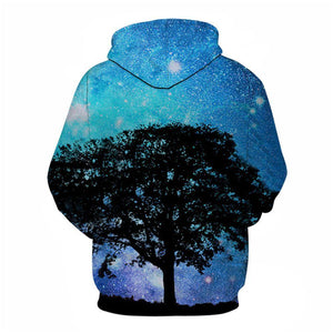 3D Graphic Printed Hoodies Tree