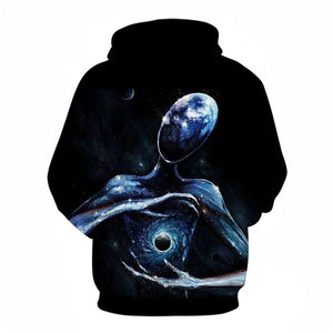 3D Graphic Printed Hoodies Alien