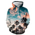 3D Graphic Printed Hoodies Beautiful Tree