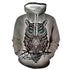 3D Graphic Printed Hoodies Owl