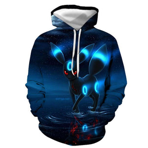 3D Graphic Printed Hoodies Pocket Monster