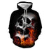 3D Graphic Printed Hoodies Skull