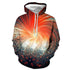 3D Graphic Printed Hoodies Orange Vortex