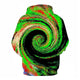 3D Graphic Printed Hoodies Green Whirlpool