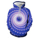 3D Graphic Printed Hoodies  Purple Whirlpool