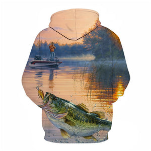 3D Graphic Printed Hoodies Fishing