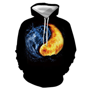 3D Graphic Printed Hoodies Taiji