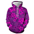 3D Graphic Printed Hoodies Purple Star