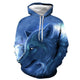 3D Graphic Printed Hoodies Ice Wolf