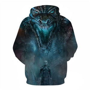 3D Graphic Printed Hoodies Dark King