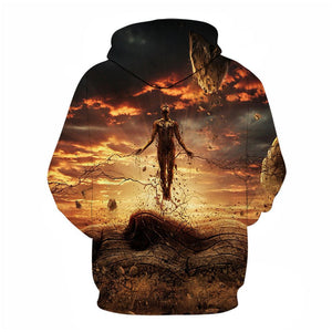 3D Graphic Printed Hoodies Earth Spirit