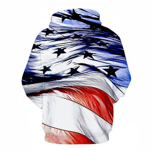 3D Graphic Printed Hoodies Flag