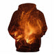 3D Graphic Printed Hoodies Fire Flying