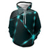 3D Graphic Printed Hoodies Glowing Shield