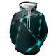 3D Graphic Printed Hoodies Glowing Shield