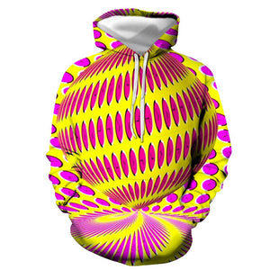 3D Graphic Printed Hoodies Optical Illusion