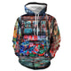 3D Graphic Printed Hoodies Graffiti