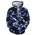 3D Graphic Printed Hoodies Camouflage Blue