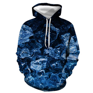 3D Graphic Printed Hoodies Ice