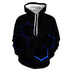 3D Graphic Printed Hoodies Blue Light