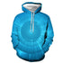 3D Graphic Printed Hoodies Blue Light