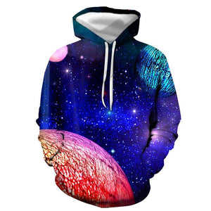 3D Graphic Printed Hoodies Stars