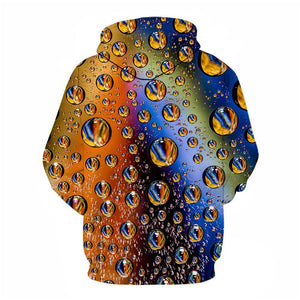 3D Graphic Printed Hoodies Water Bubble