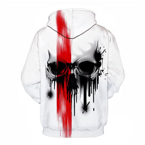 3D Graphic Printed Hoodies Skull