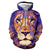 3D Graphic Printed Hoodies Lion