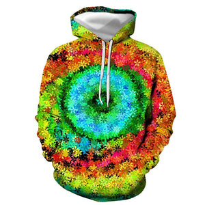 3D Graphic Printed Hoodies Flower