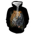 3D Graphic Printed Hoodies Leopard